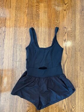 Aeropostale Black Cut Out Athletic Romper